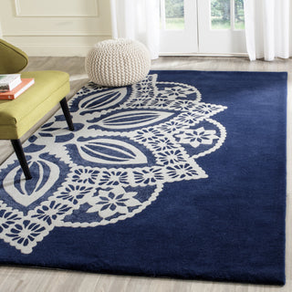 Safavieh Alr-Allure Delilah Navy/Ivory Area Rug Room Scene Feature