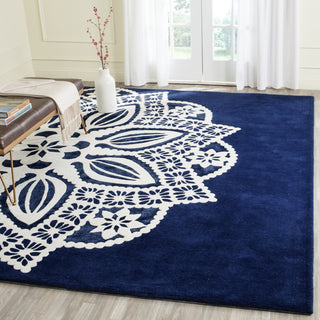 Safavieh Alr-Allure Delilah Navy/Ivory Area Rug Room Scene