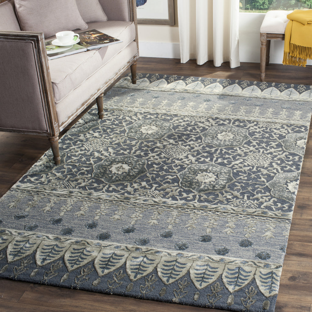 Safavieh Alr-Allure Batik Denim Area Rug Room Scene Feature