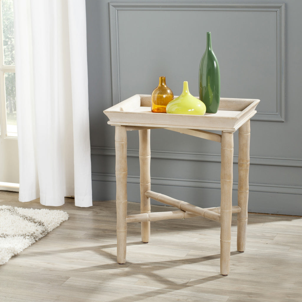 Safavieh Norton Tray Top Side Table Natural Furniture  Feature