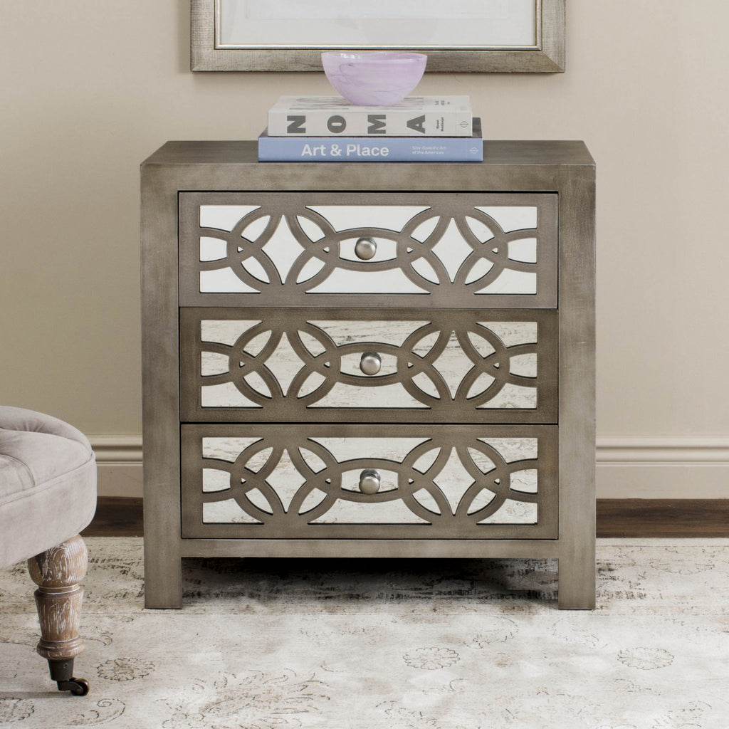 Safavieh Tasha 3 Drawer Chest Grey Furniture  Feature