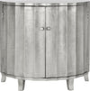 Safavieh Rutherford Demilune Cabinet Silver Leaf Furniture main image