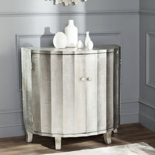 Safavieh Rutherford Demilune Cabinet Silver Leaf Furniture  Feature