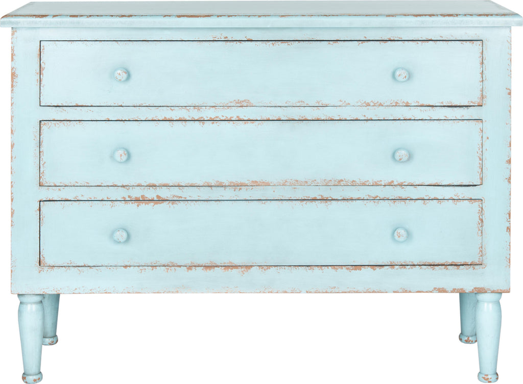 Safavieh Talbet Storage Chest Distressed Blue Furniture main image