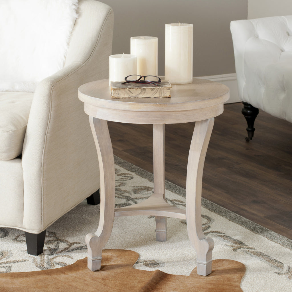 Safavieh Monty Round Top End Table Natural Furniture  Feature