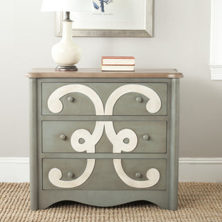 Safavieh Fawn Three Drawer Chest Dark Grey Furniture  Feature