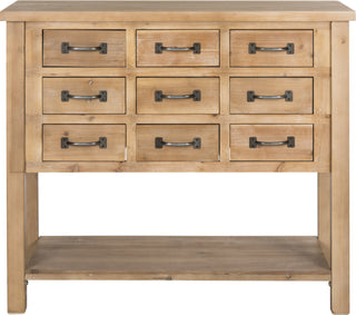 Safavieh Mendie 9 Drawer Chest Natural Oak Furniture main image