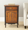 Safavieh Logan Storage Cabinet Honey Oak and Java Furniture  Feature