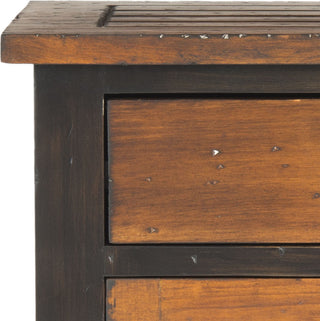 Safavieh Logan Storage Cabinet Honey Oak and Java Furniture 