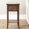 Safavieh Ernest End Table With Storage Drawer Dark Brown Furniture 