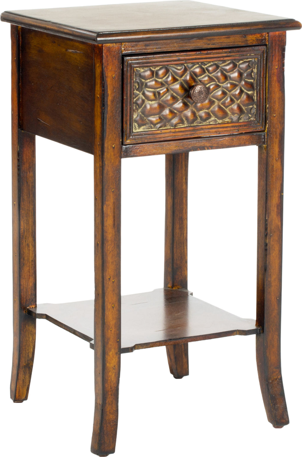 Safavieh Ernest End Table With Storage Drawer Dark Brown Furniture  Feature