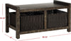 Safavieh Arnld Storage Console Dark Brown Furniture 