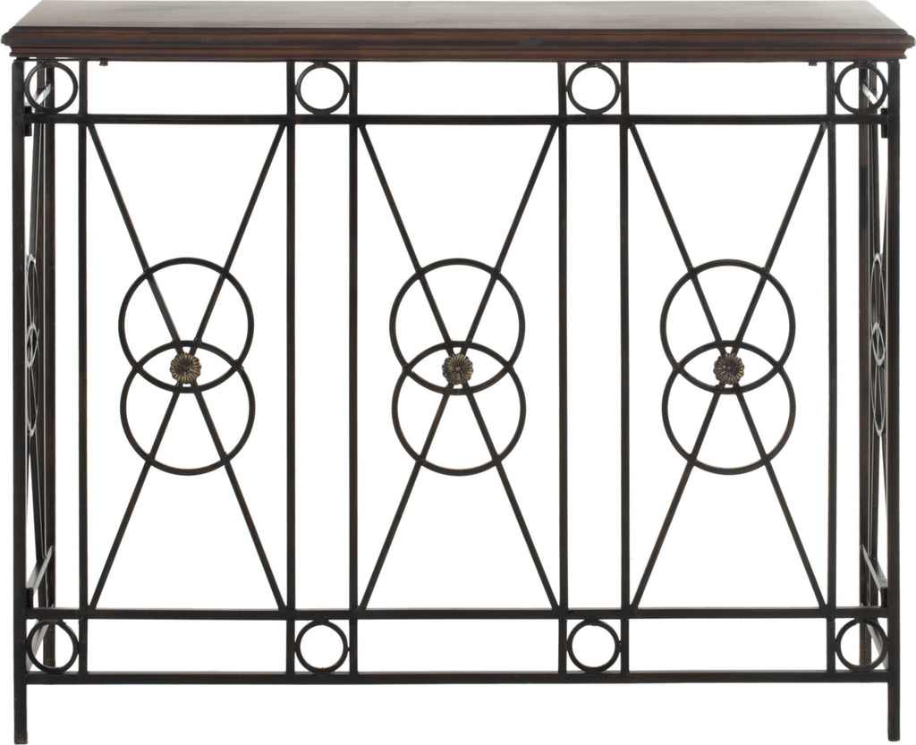 Safavieh Dustin Console Dark Brown Furniture main image