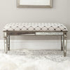Safavieh Layla Upholstered Mirror Bench Grey and Beige Furniture  Feature