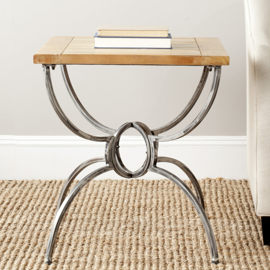 Safavieh Alvin Wood Top End Table Natural Furniture  Feature