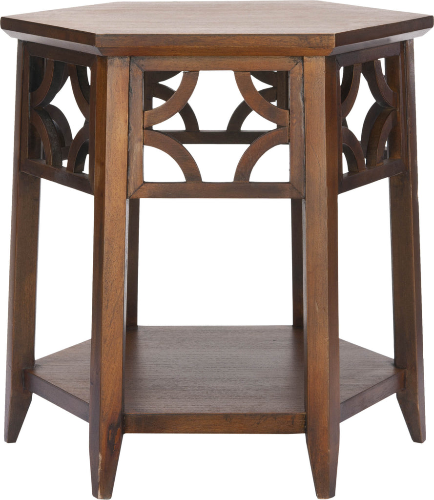 Safavieh Connr Hexagon End Table Brown Furniture main image