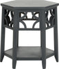 Safavieh Connr Hexagon End Table Charcoal Grey Furniture main image