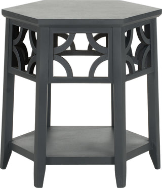 Safavieh Connr Hexagon End Table Charcoal Grey Furniture main image