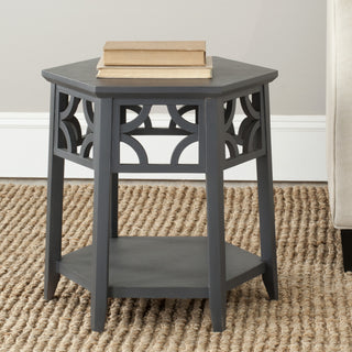 Safavieh Connr Hexagon End Table Charcoal Grey Furniture  Feature