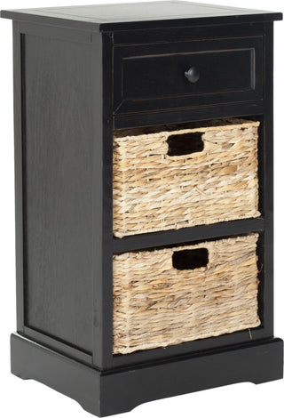 Safavieh Carrie Side Storage Table Distressed Black Furniture 