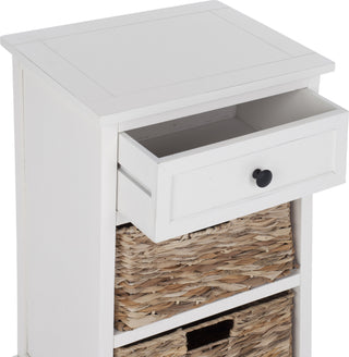 Safavieh Carrie Side Storage Table Distressed Cream Furniture 