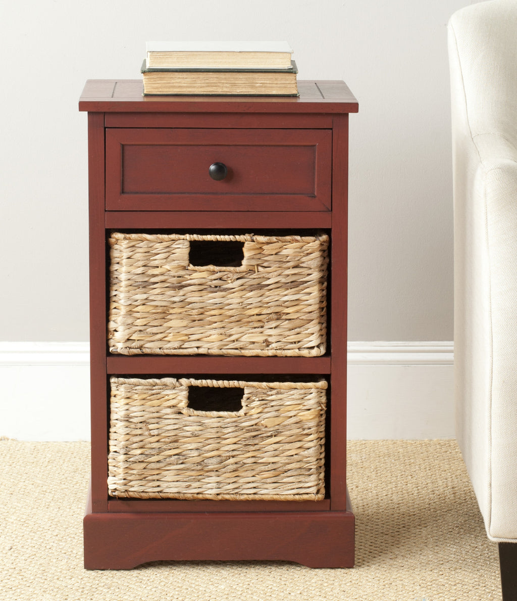 Safavieh Carrie Side Storage Table Red Furniture  Feature