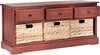 Safavieh Damien 3 Drawer Storage Bench Red Furniture 