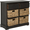 Safavieh Herman Storage Unit With Wicker Baskets Brown Furniture 