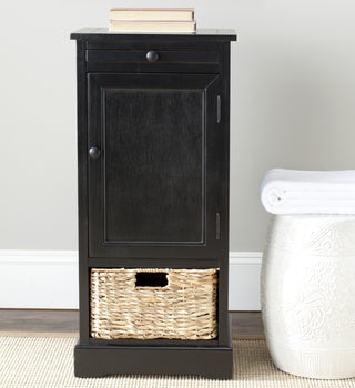 Safavieh Raven Tall Storage Unit Distressed Black Furniture  Feature