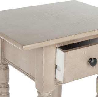 Safavieh Sabrina End Table With Storage Drawer Vintage Grey Furniture 