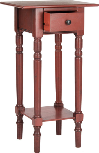 Safavieh Sabrina End Table With Storage Drawer Red Furniture 