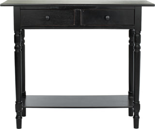 Safavieh Rosemary 2 Drawer Console Distressed Black Furniture main image