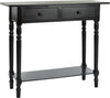 Safavieh Rosemary 2 Drawer Console Distressed Black Furniture 