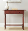 Safavieh Rosemary 2 Drawer Console Red Furniture  Feature