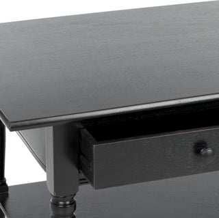 Safavieh Boris 2 Drawer Coffee Table Distressed Black Furniture 