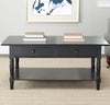 Safavieh Boris 2 Drawer Coffee Table Distressed Black Furniture  Feature