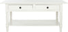 Safavieh Boris 2 Drawer Coffee Table Distressed Cream Furniture main image