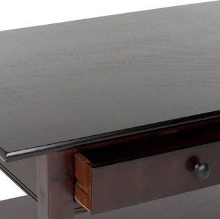 Safavieh Boris 2 Drawer Coffee Table Dark Cherry Furniture 