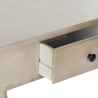 Safavieh Gomez Corner Table With Storage Drawer Vintage Grey Furniture 