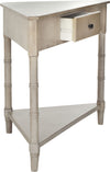 Safavieh Gomez Corner Table With Storage Drawer Vintage Grey Furniture 