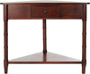 Safavieh Gomez Corner Table With Storage Drawer Dark Cherry Furniture main image