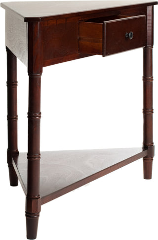 Safavieh Gomez Corner Table With Storage Drawer Dark Cherry Furniture 