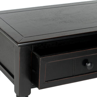 Safavieh Samantha 2 Drawer Console Distressed Black Furniture 