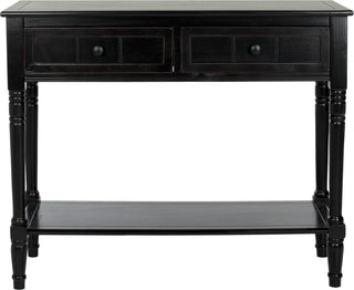 Safavieh Samantha 2 Drawer Console Distressed Black Furniture main image