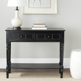 Safavieh Samantha 2 Drawer Console Distressed Black Furniture  Feature