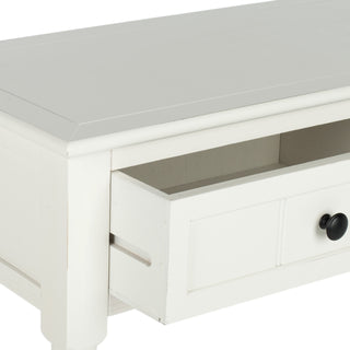 Safavieh Samantha 2 Drawer Console Distressed Cream Furniture 