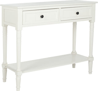 Safavieh Samantha 2 Drawer Console Distressed Cream Furniture 