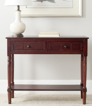 Safavieh Samantha 2 Drawer Console Dark Cherry Furniture  Feature