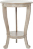 Safavieh Mary Pedastal Side Table Vintage Grey Furniture main image