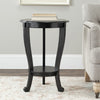 Safavieh Mary Pedastal Side Table Distressed Black Furniture  Feature